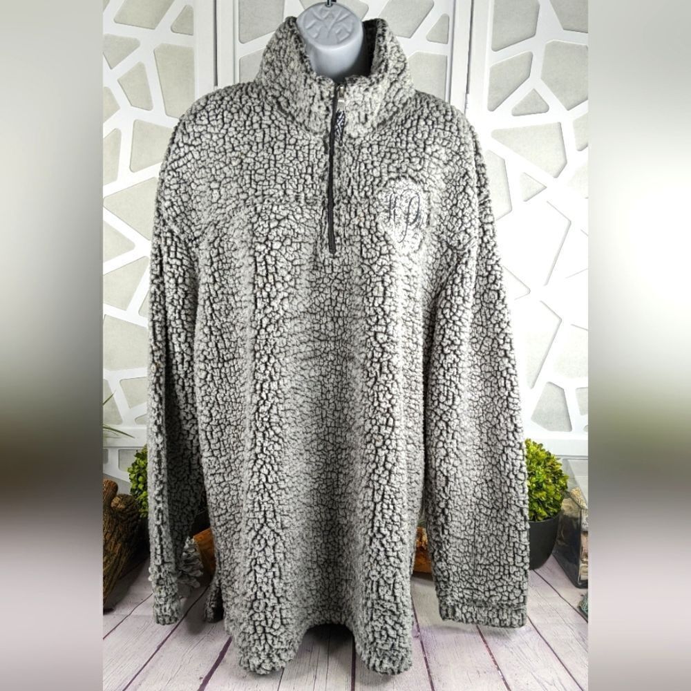 Boxercraft Monogrammed Sherpa Quarter Zip Pullover